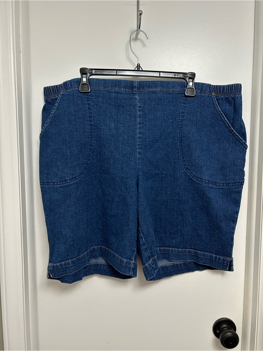 Just My Size Dark Blue Denim Pull-On Jean Shorts